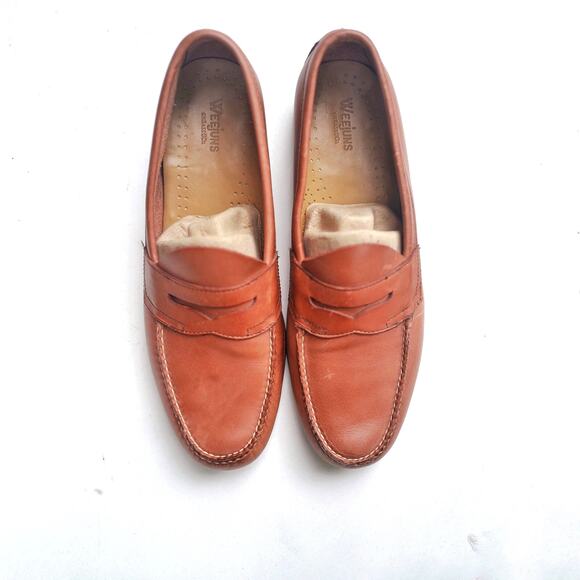 EUC G.H.Bass Weejuns Logan Classic Natural Tan Leather Slip On Penny Loafer 10.5 - Picture 6 of 14